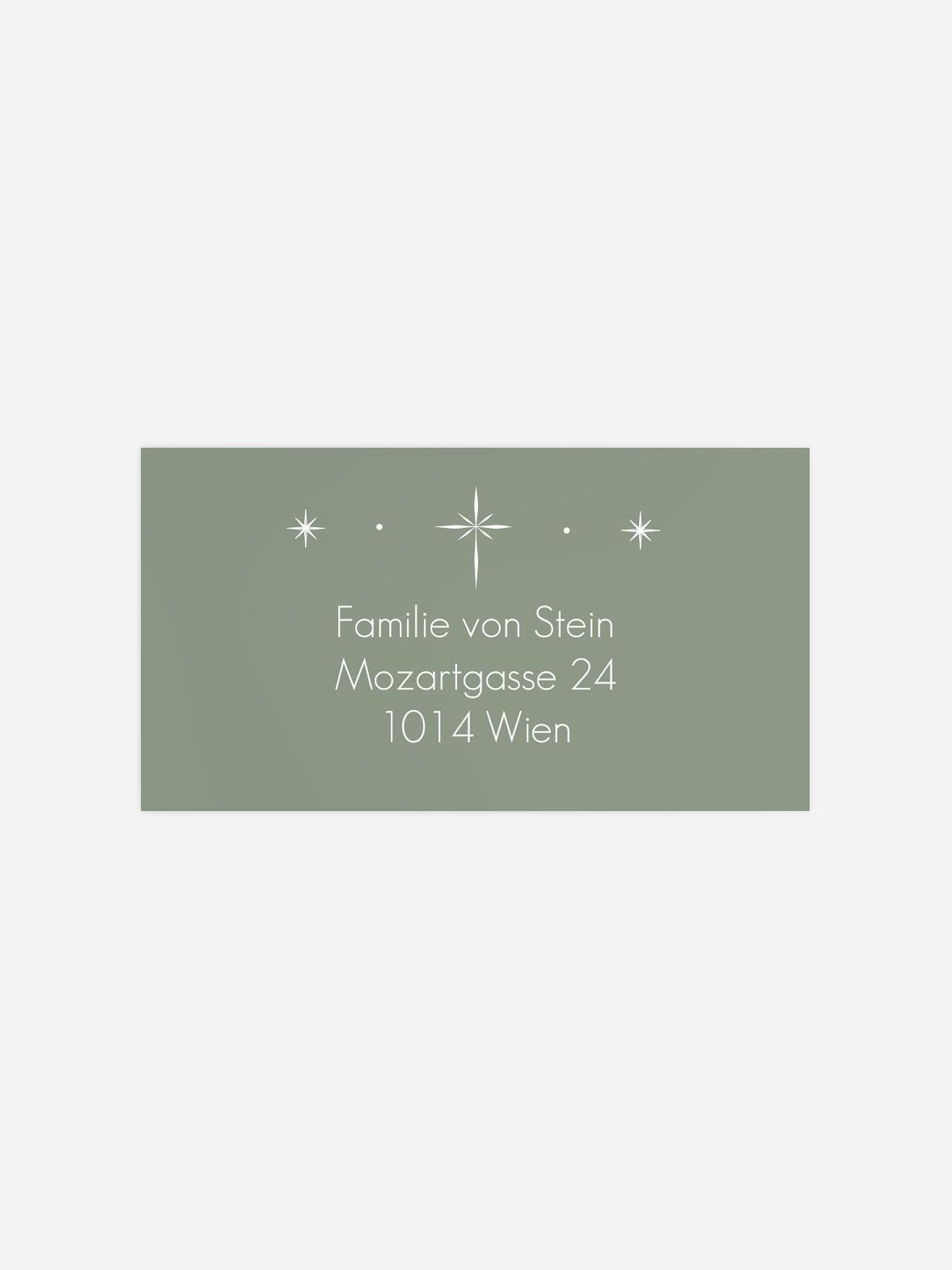 Empfängeraufkleber Weihnachten Sternenfunkeln
