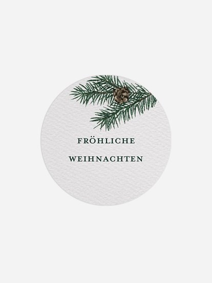Geschenkaufkleber Weihnachten Pinewood