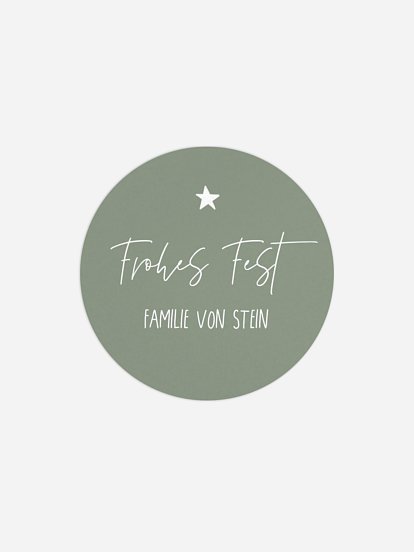 Geschenkaufkleber Weihnachten Merry