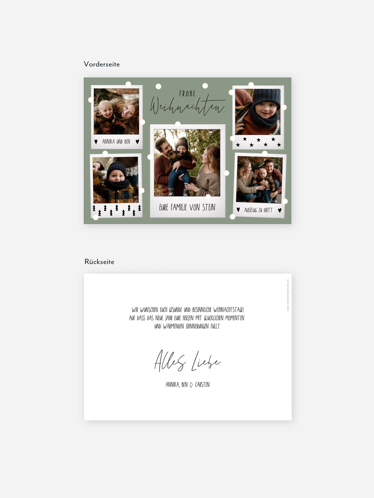 Weihnachtskarte Merry