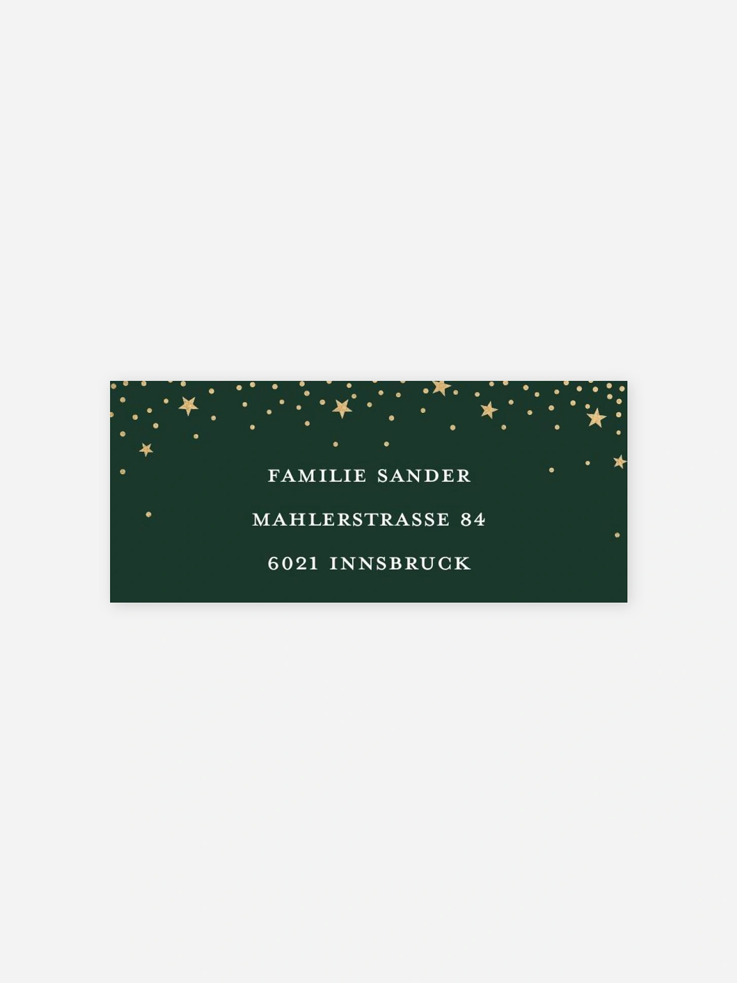 Absenderaufkleber Weihnachten Twinkle