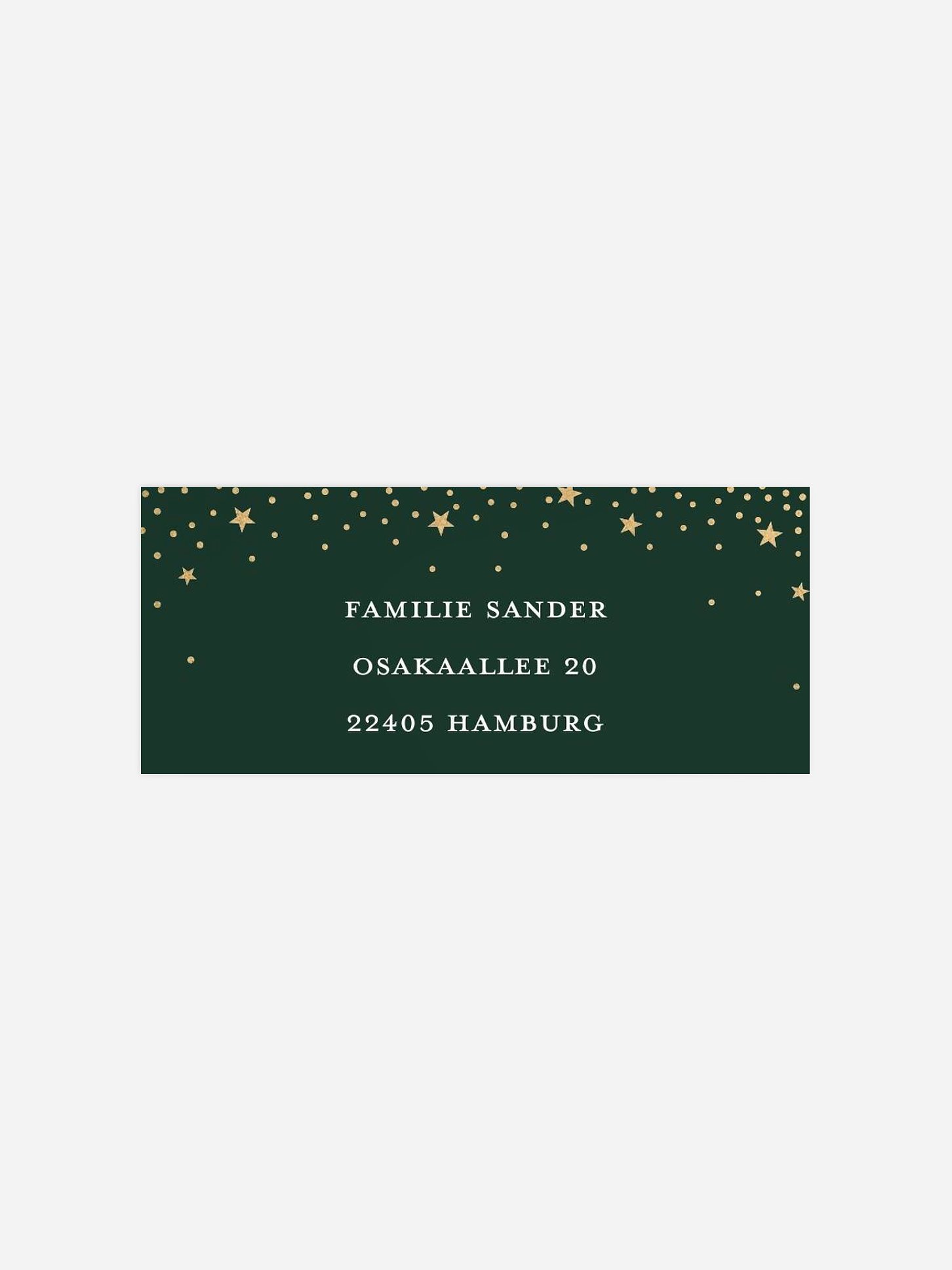 Absenderaufkleber Weihnachten Twinkle