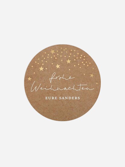 Geschenkaufkleber Weihnachten Twinkle