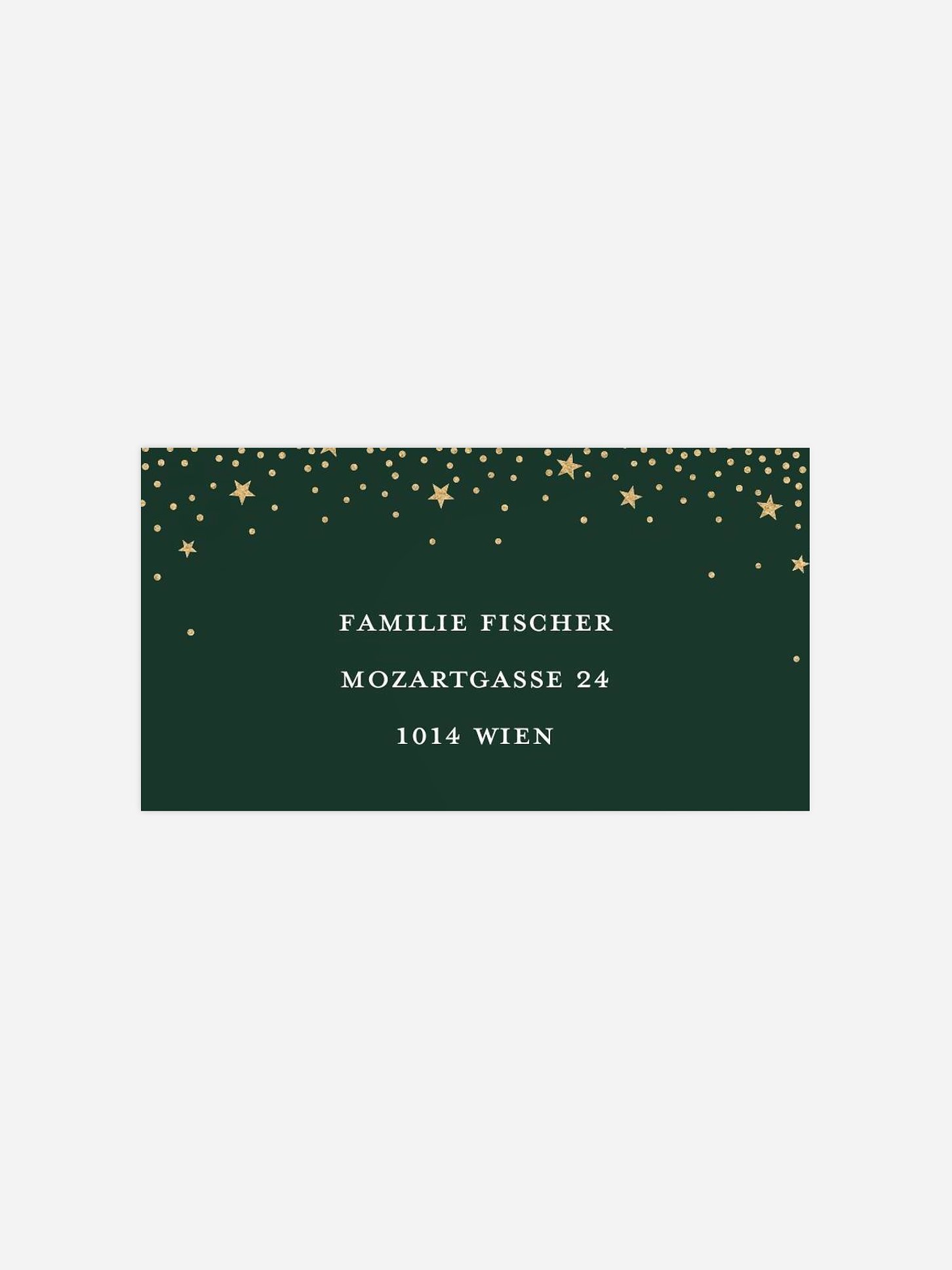 Empfängeraufkleber Weihnachten Twinkle