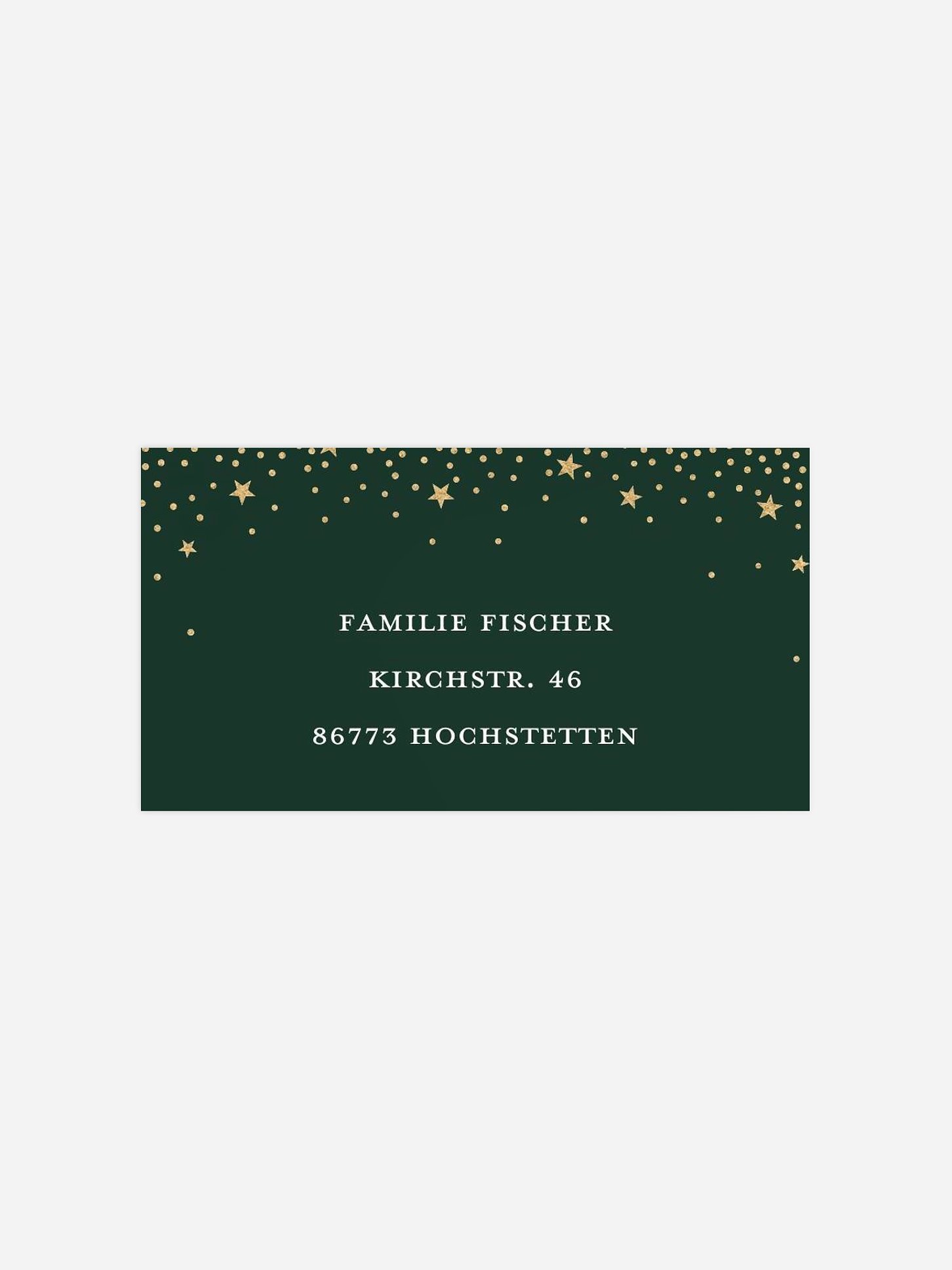 Empfängeraufkleber Weihnachten Twinkle