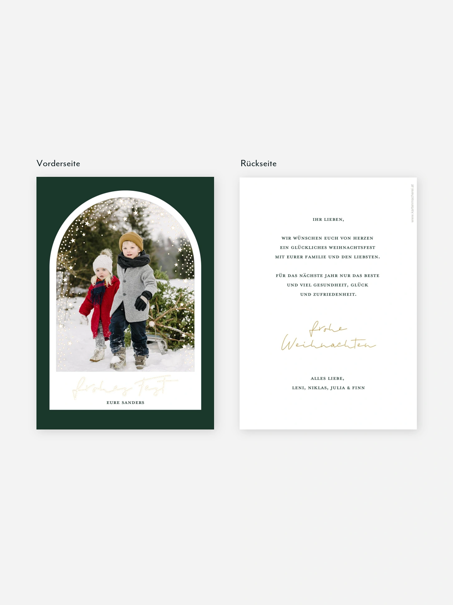 Weihnachtskarte Twinkle