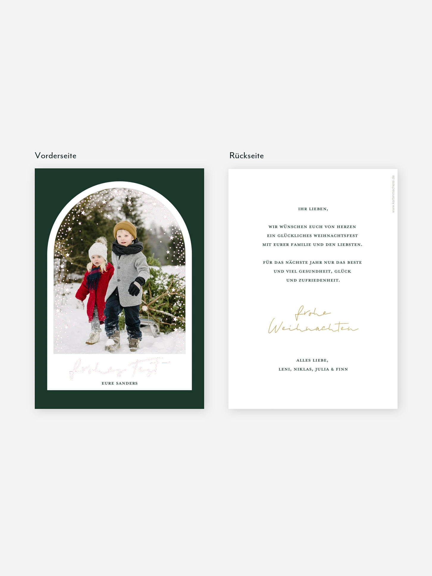 Weihnachtskarte Twinkle