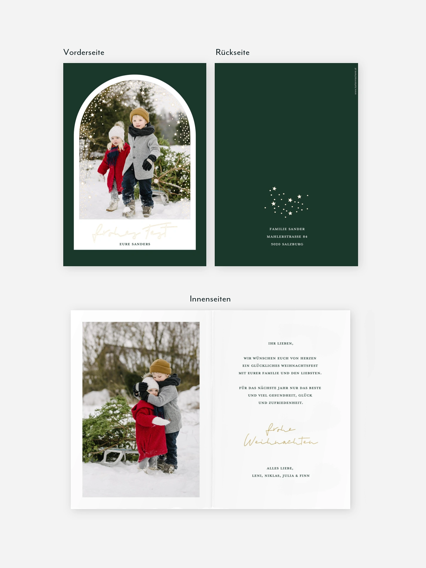 Weihnachtskarte Twinkle
