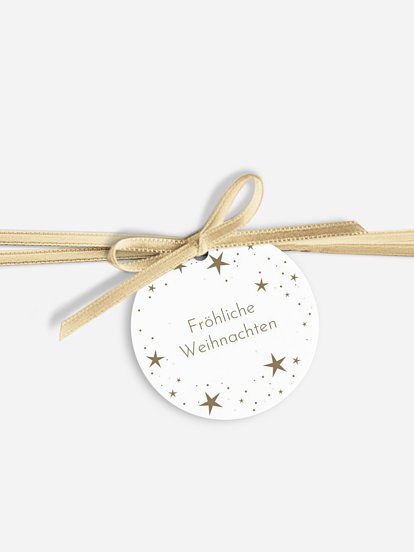 Anhänger mit Band personalisiert Joyful Lights