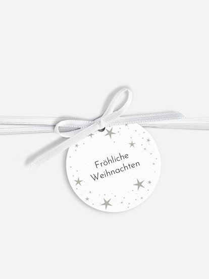 Anhänger mit Band personalisiert Joyful Lights