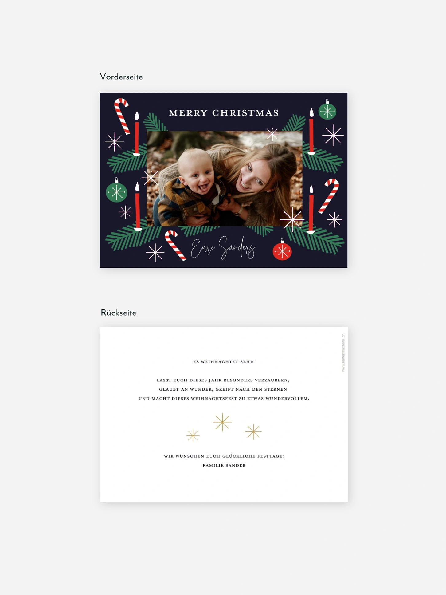 Weihnachtskarte Advent