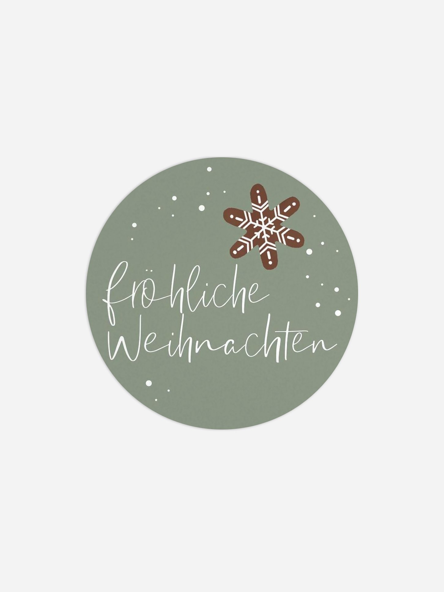 Geschenkaufkleber Weihnachten Gingerbread