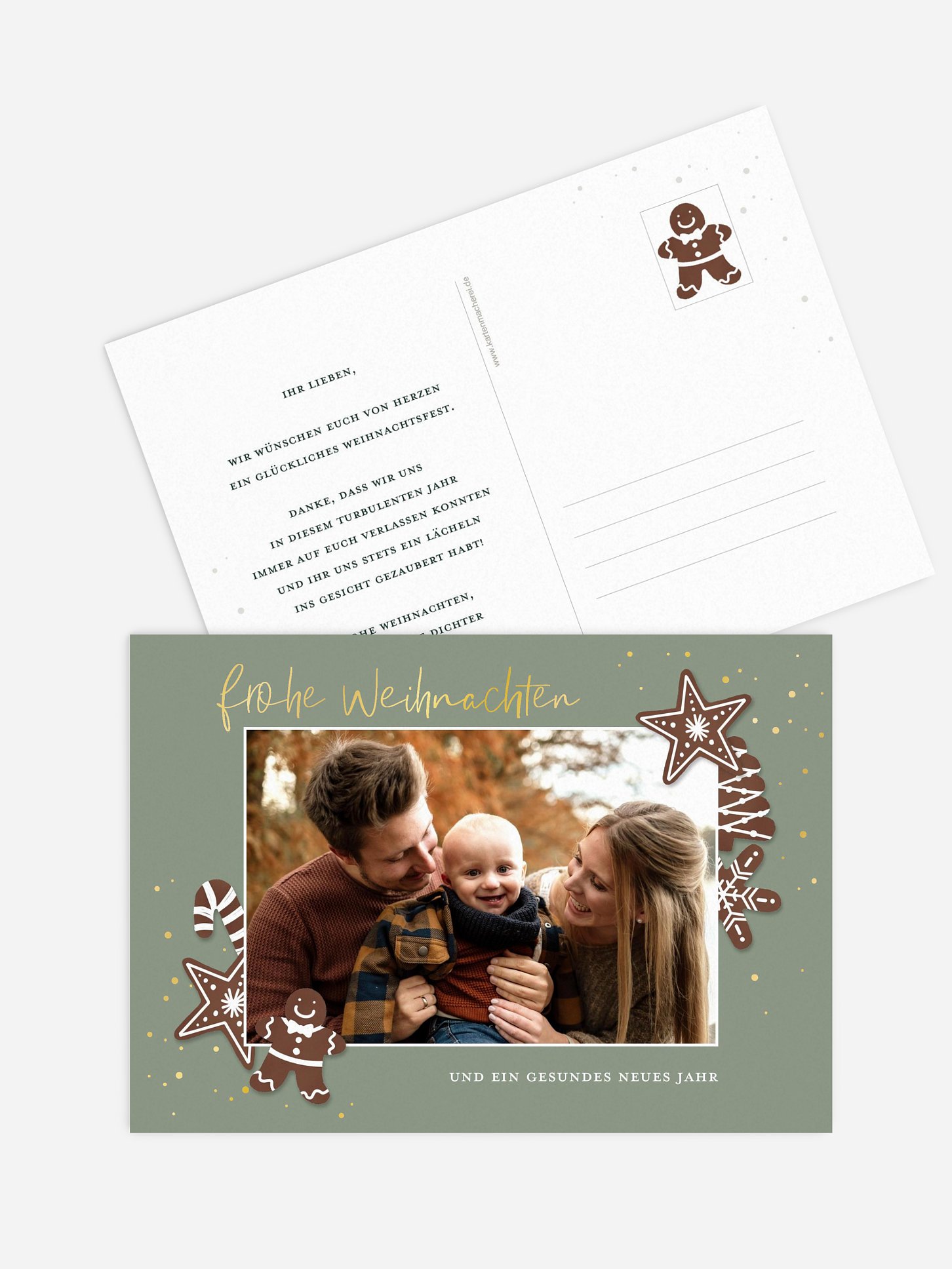 Weihnachtskarte Gingerbread