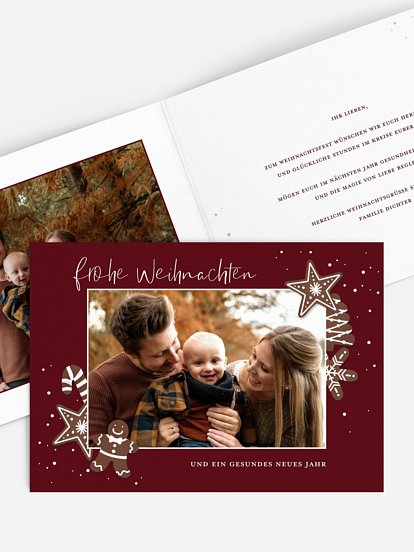 Weihnachtskarte Gingerbread