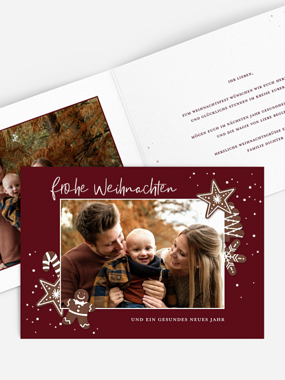 Weihnachtskarte Gingerbread