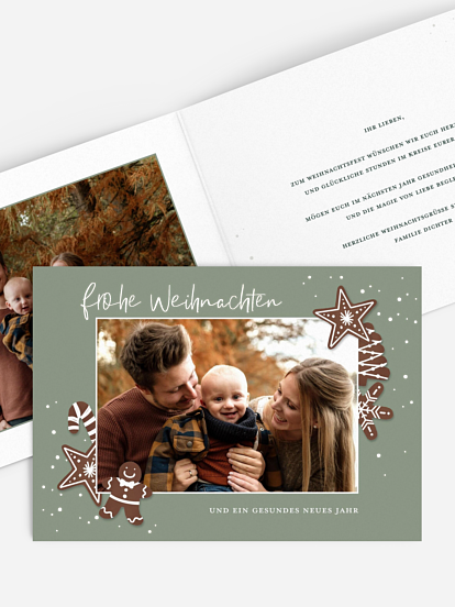 Weihnachtskarte Gingerbread