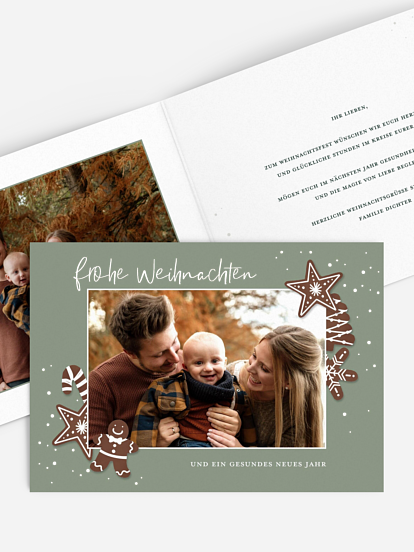 Weihnachtskarte Gingerbread