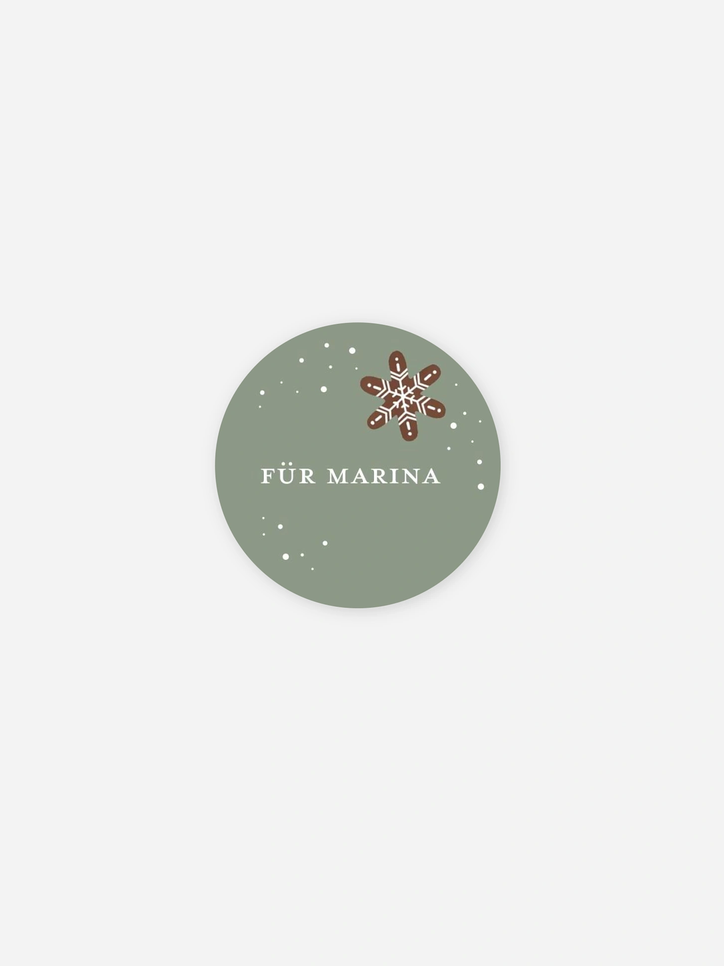 Geschenkaufkleber personalisiert Gingerbread