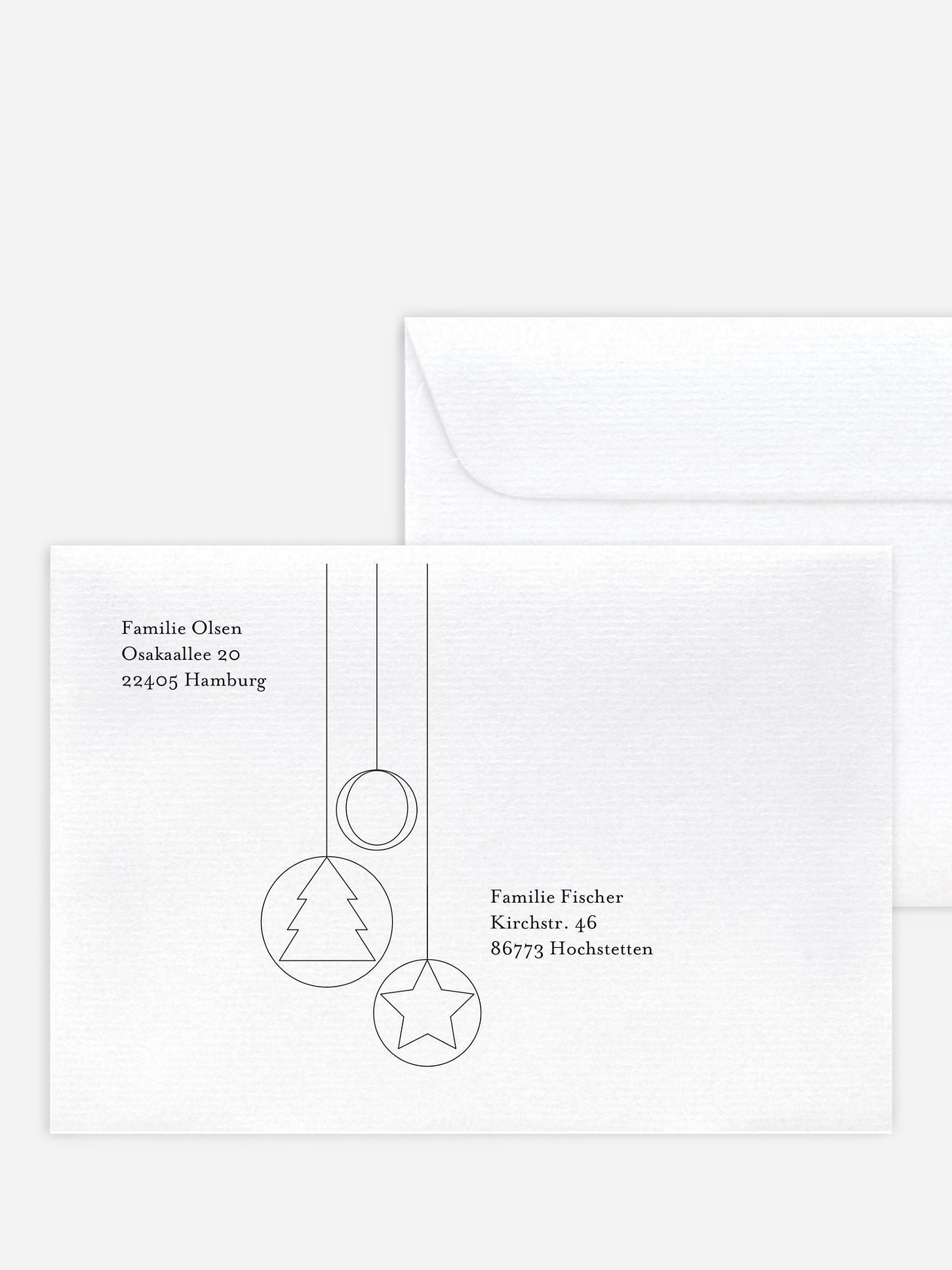 Bedruckte Umschläge Weihnachten Tree Ornaments