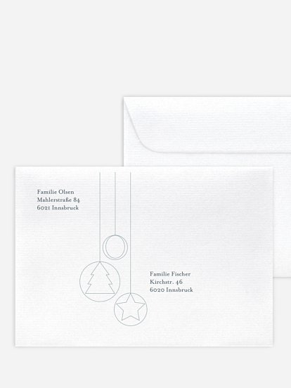 Bedruckte Umschläge Weihnachten Tree Ornaments