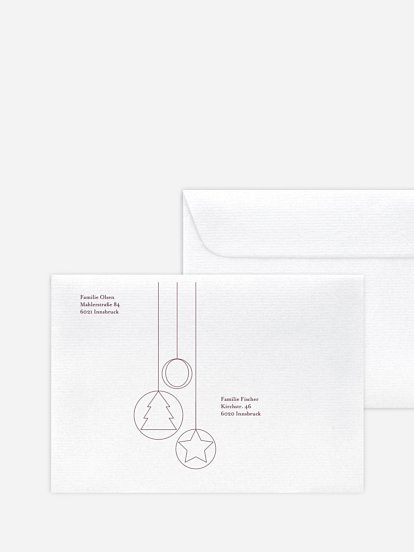 Bedruckte Umschläge Weihnachten Tree Ornaments