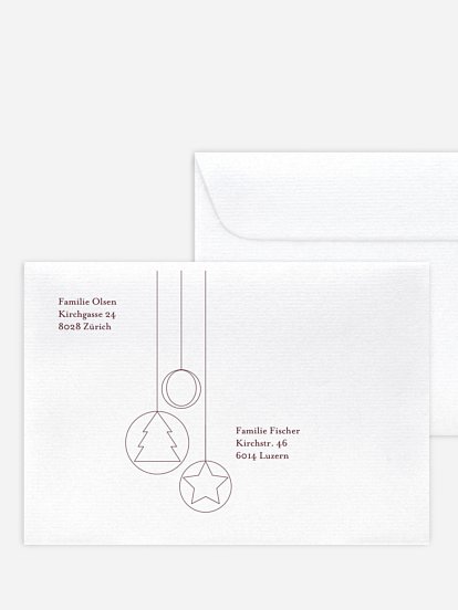 Bedruckte Umschläge Weihnachten Tree Ornaments