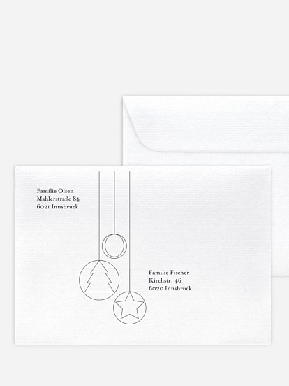 Bedruckte Umschläge Weihnachten Tree Ornaments
