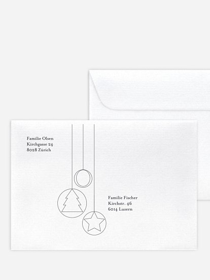 Bedruckte Umschläge Weihnachten Tree Ornaments