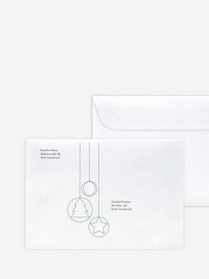 Bedruckte Umschläge Weihnachten Tree Ornaments