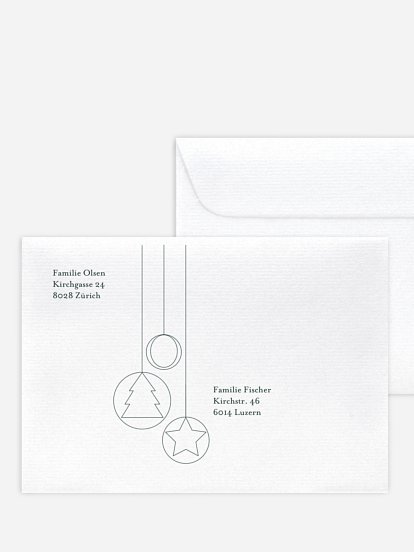 Bedruckte Umschläge Weihnachten Tree Ornaments