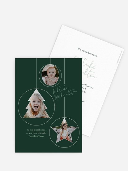 Weihnachtskarte Tree Ornaments