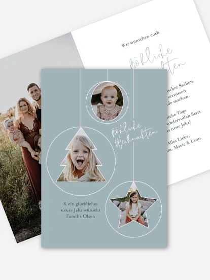 Weihnachtskarte Tree Ornaments