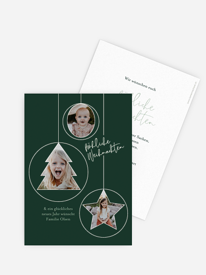 Weihnachtskarte Tree Ornaments