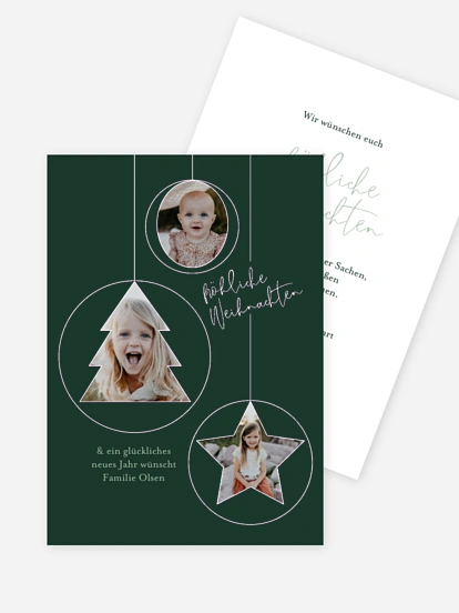 Weihnachtskarte Tree Ornaments