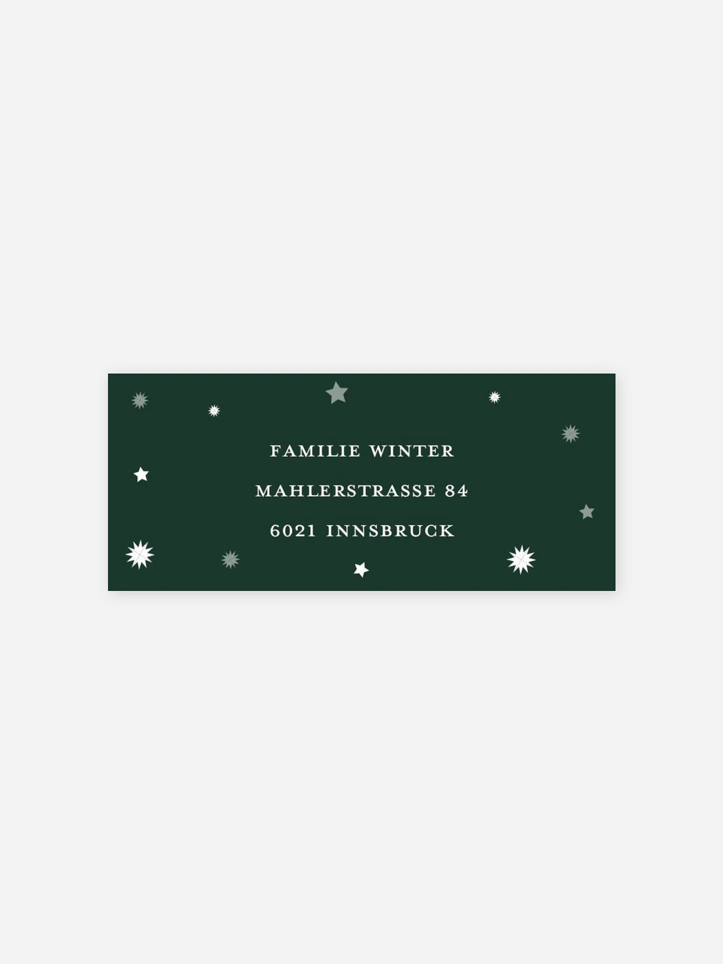 Absenderaufkleber Weihnachten Sterncollage