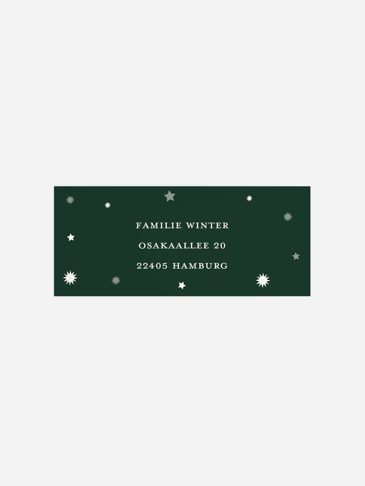Absenderaufkleber Weihnachten Sterncollage