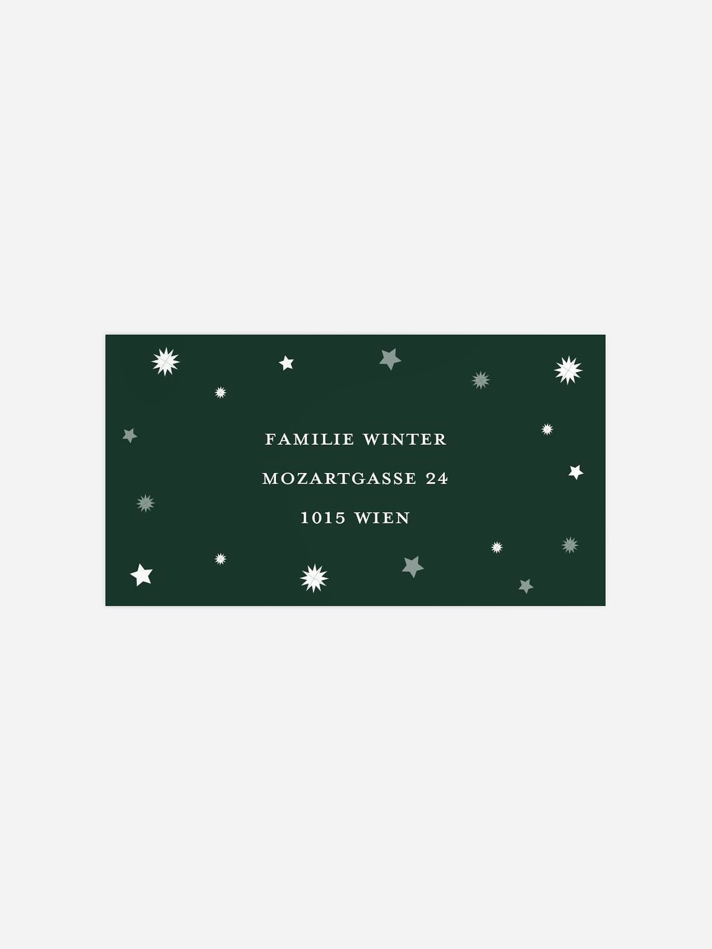Empfängeraufkleber Weihnachten Sterncollage