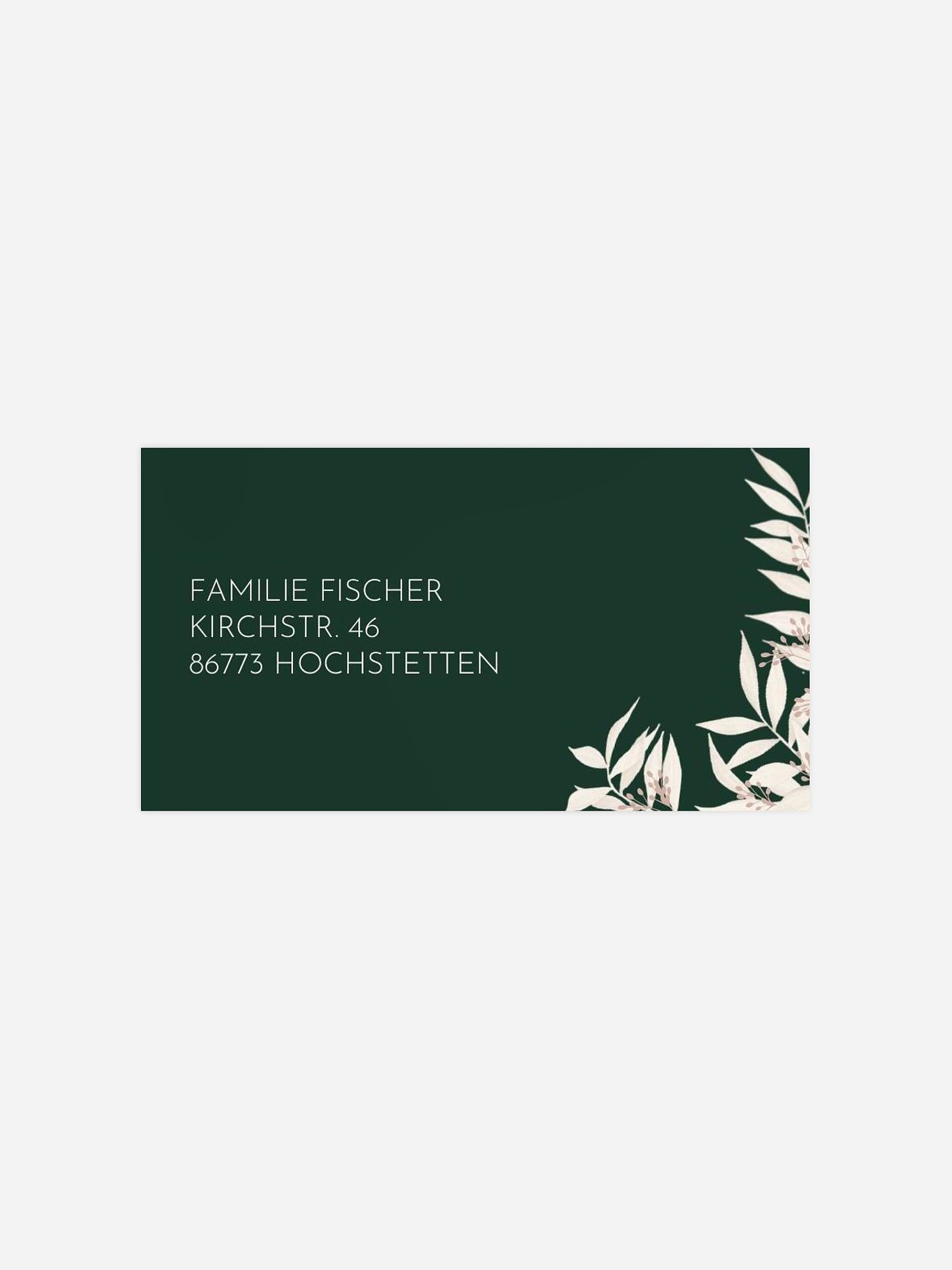 Empfängeraufkleber Weihnachten White Christmas