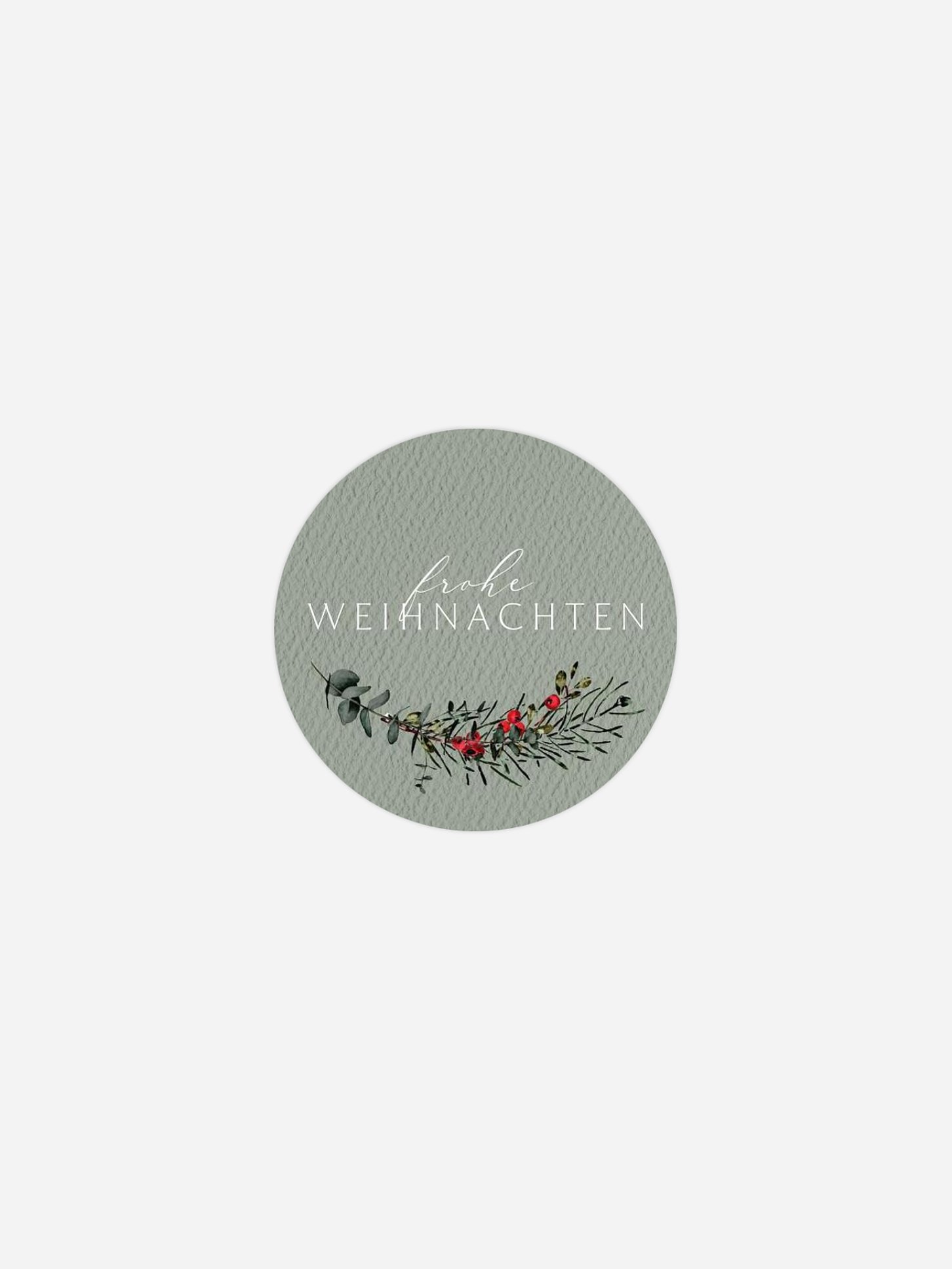 Geschenkaufkleber Weihnachten Classic Wreath