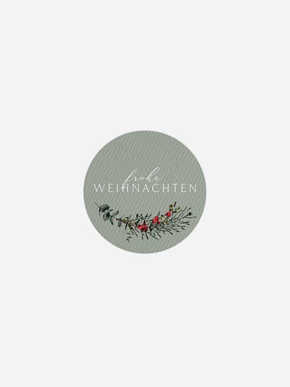 Geschenkaufkleber Weihnachten Classic Wreath