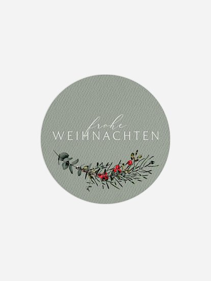 Geschenkaufkleber Weihnachten Classic Wreath