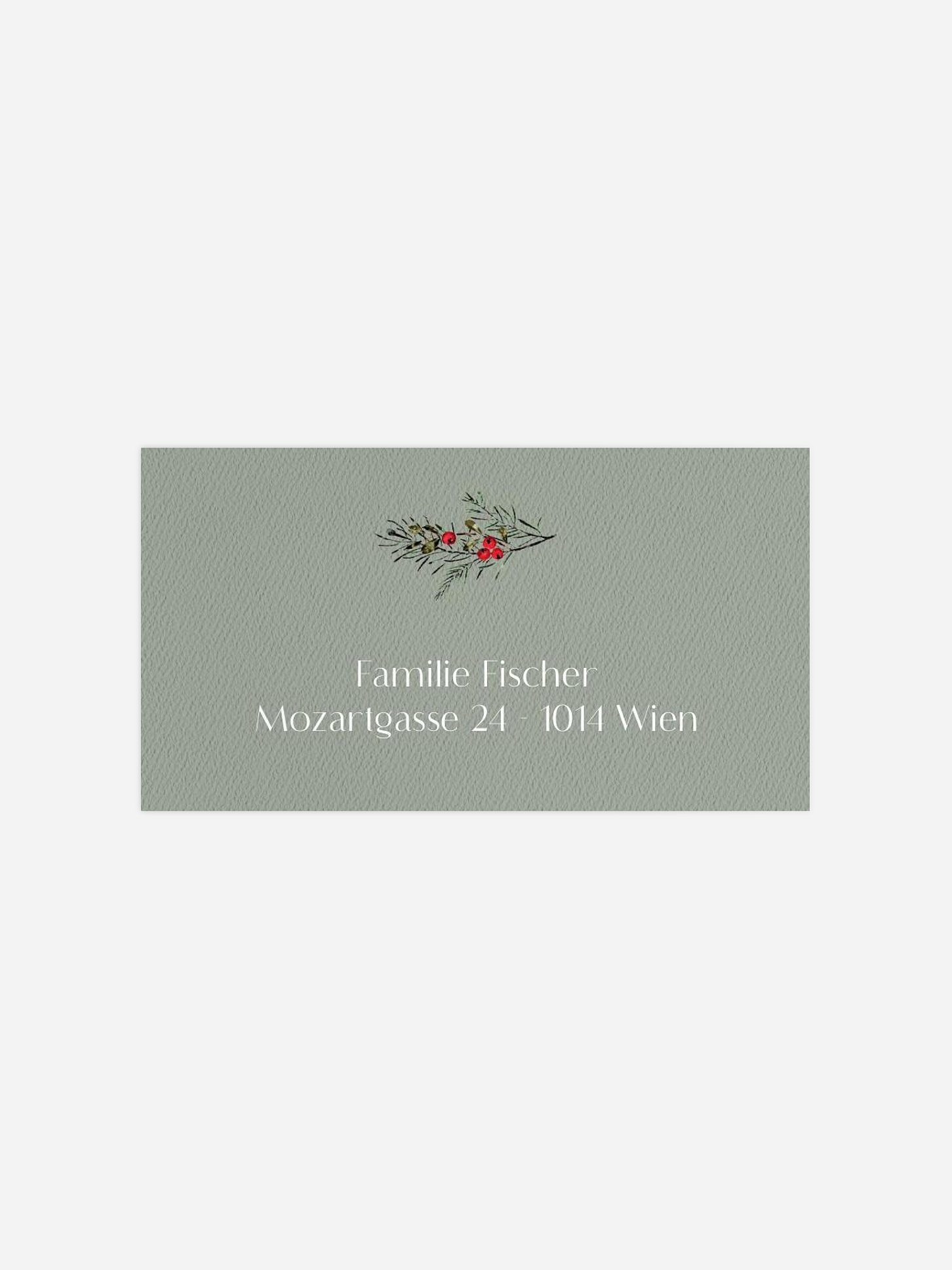 Empfängeraufkleber Weihnachten Classic Wreath