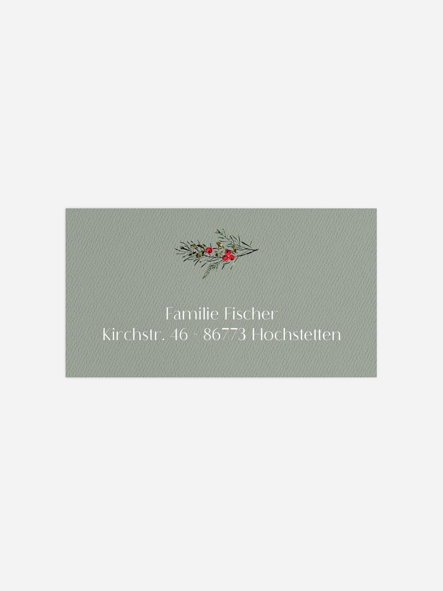 Empfängeraufkleber Weihnachten Classic Wreath