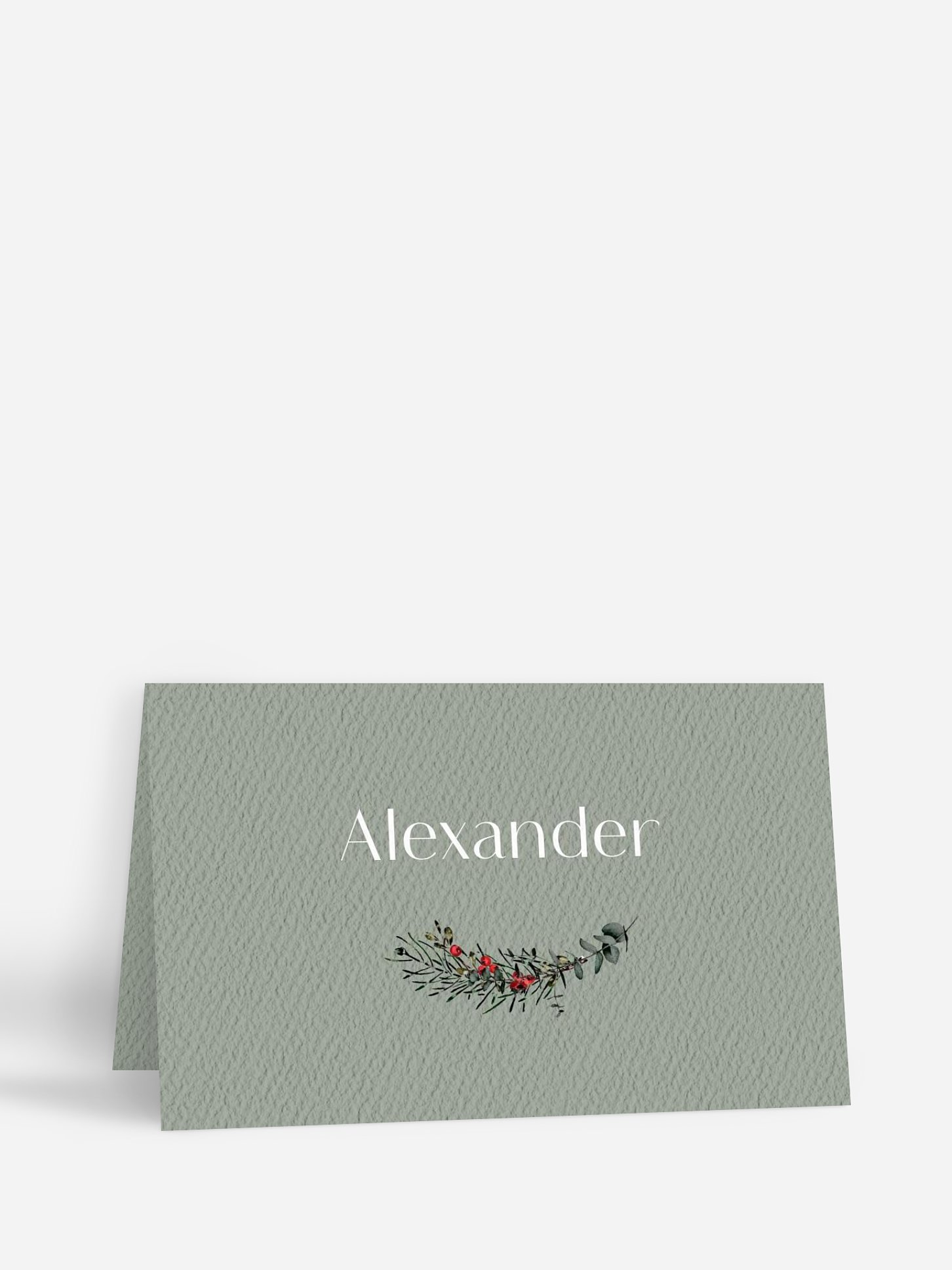 Tischkarte Weihnachten Classic Wreath