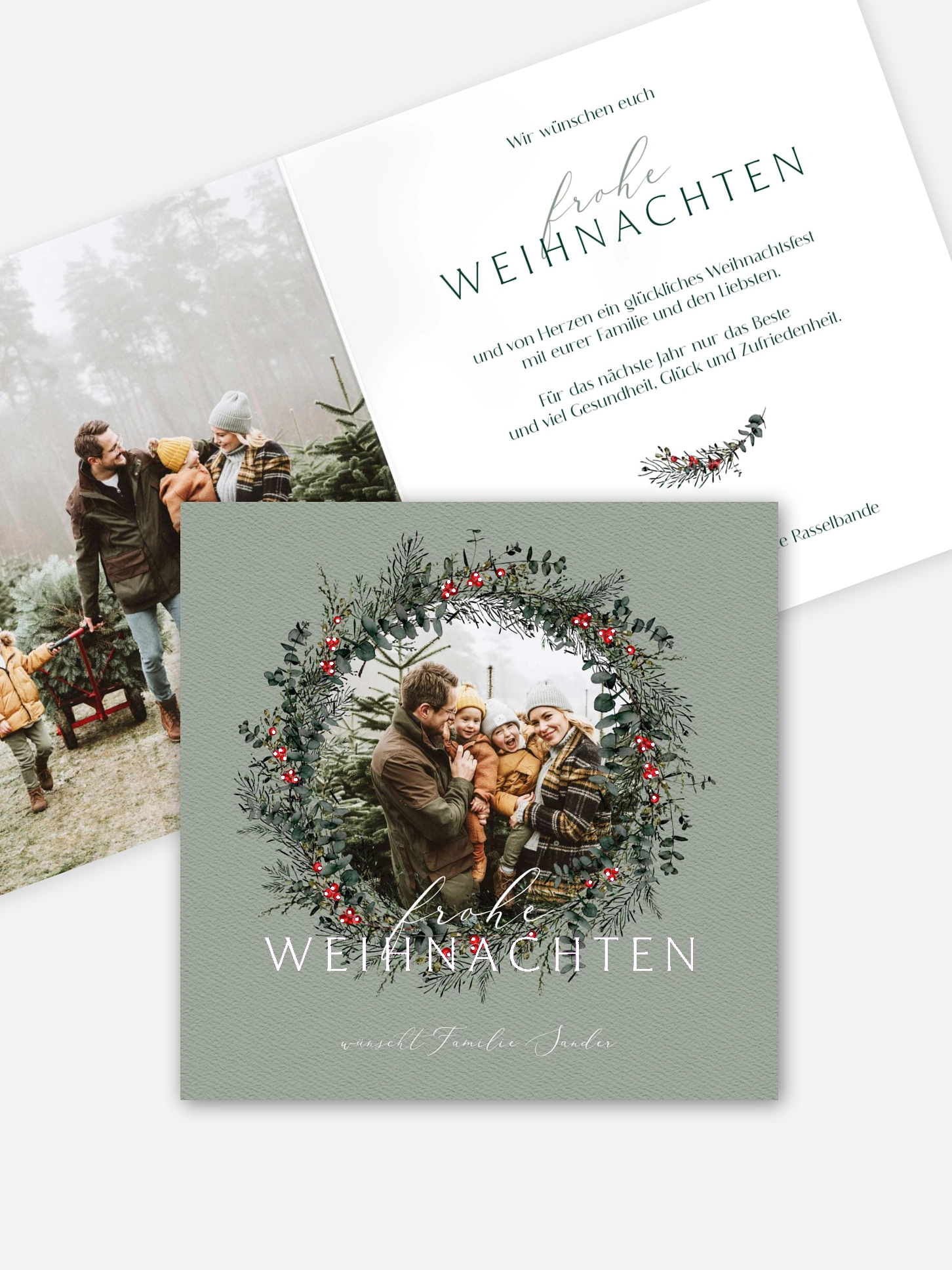 Weihnachtskarte Classic Wreath