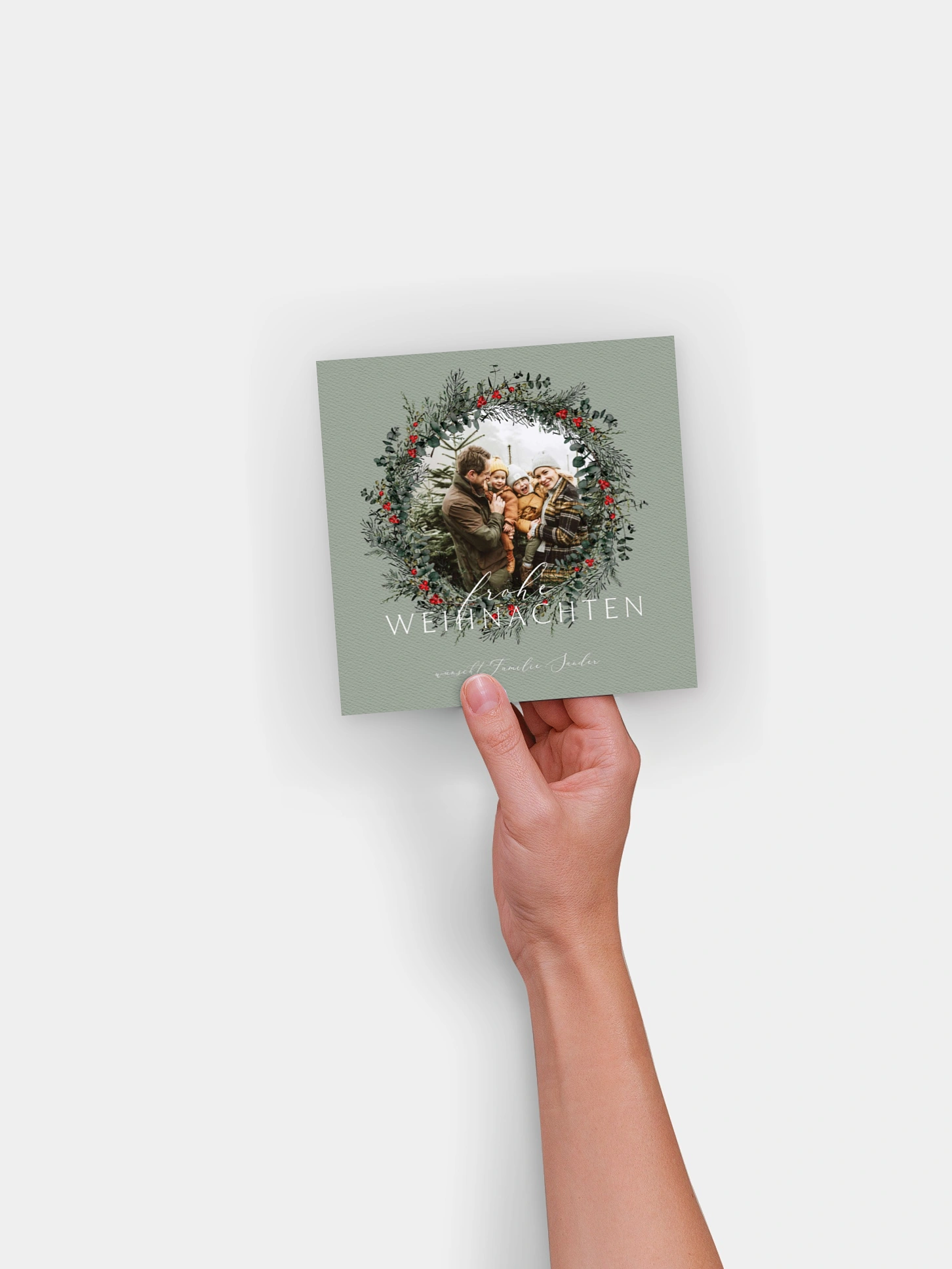Weihnachtskarte Classic Wreath