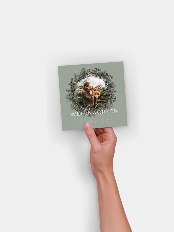 Weihnachtskarte Classic Wreath