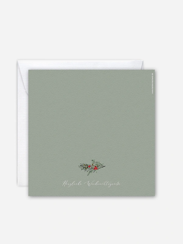 Weihnachtskarte Classic Wreath