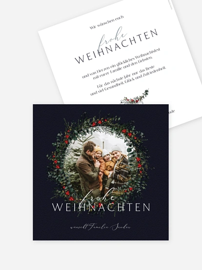 Weihnachtskarte Classic Wreath