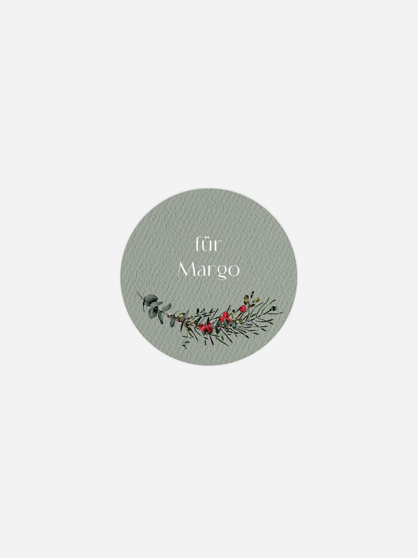 Geschenkaufkleber personalisiert Classic Wreath
